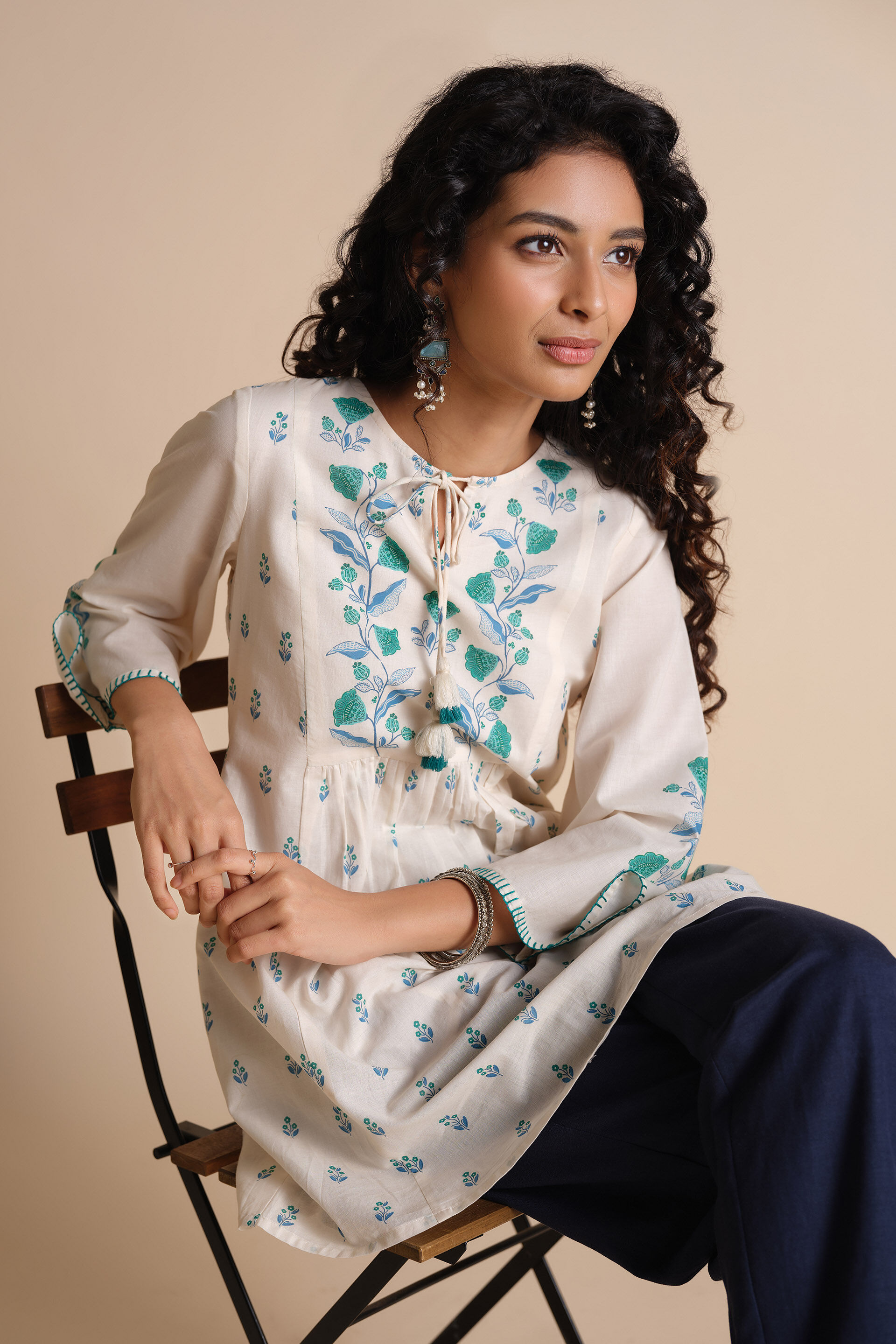 Udta Firta Tunic, Off White, image 2